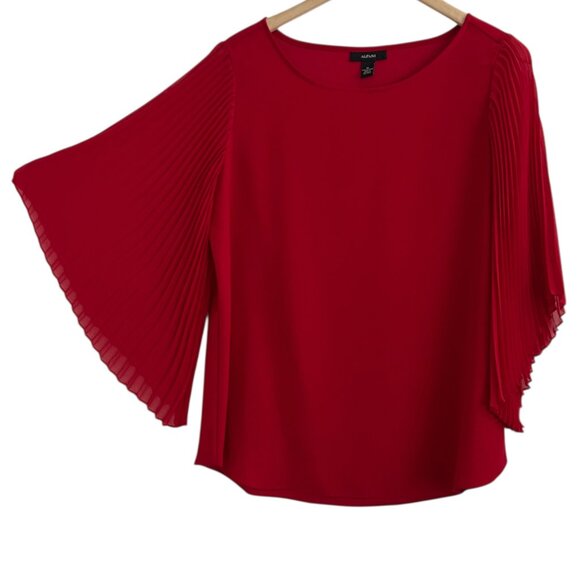Alfani Accordion Pleated Bell 3/4 Sleeve Blouse Top (10) - Picture 6 of 11